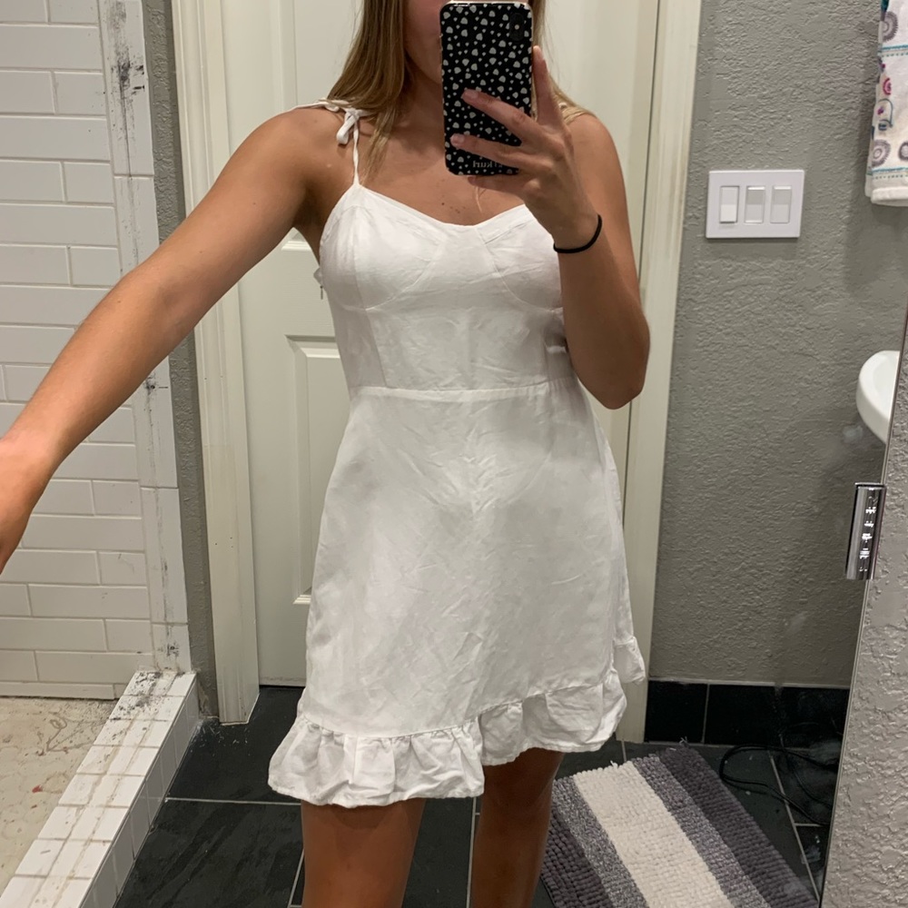 F21 White Mini Sundress